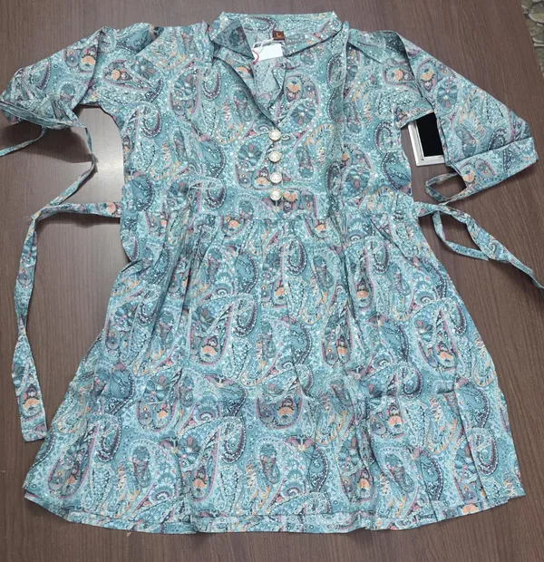 Teal_Paisley_Flared_Co-Ord_set_for_Women_&_Girls
