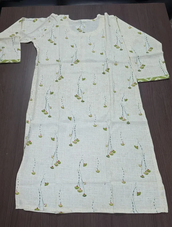 Cream_Printed_Straight_Kurta_Pant_set_for_Women_&_Girls