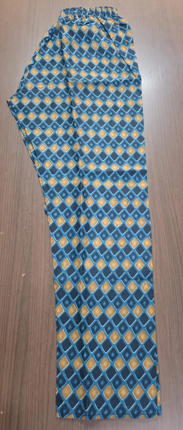 Blue_Floral_Print_Straight_Kurta_Pant_set_for_Women_&_Girls