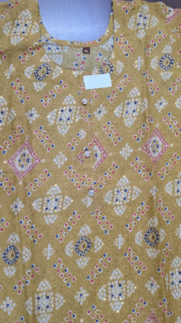 Mustard_Printed_Kurta_Pant_set_for_Women_&_Girls