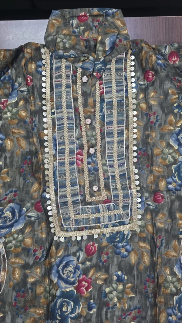 Grey_Floral_Print_Afghani_KURTI_SALWAR_set_for_Women_&_Girls