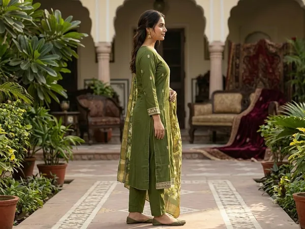 Olive_Green_Embroidered_Kurta_Pant_Dupatta_Set_for_Women_&_Girls