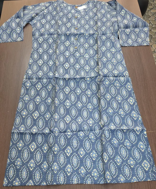 Blue_Printed_Straight_Kurti_Salwar_set_for_Women_&_Girls