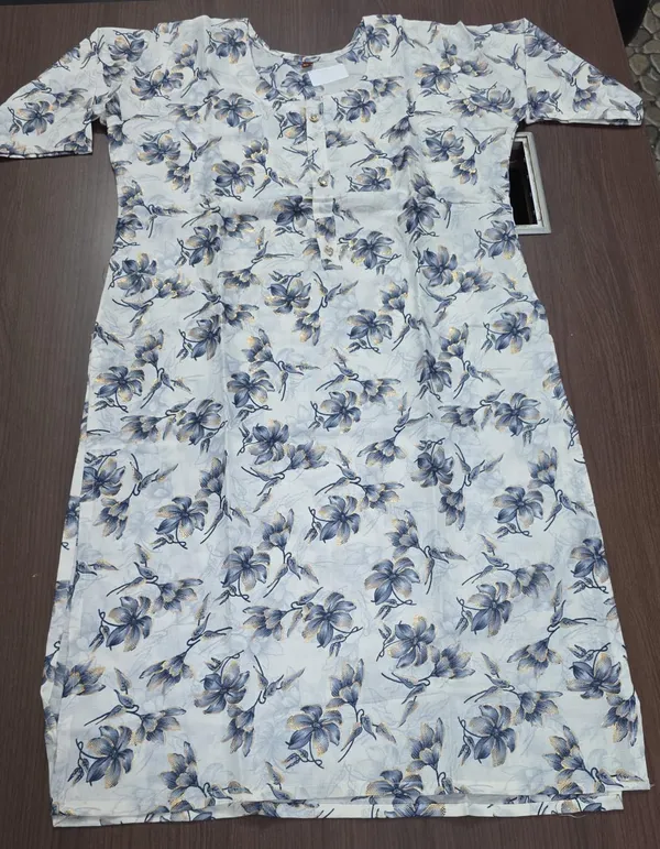 Blue_Floral_Print_Kurta_Pant_Set_for_Women_&_Girls