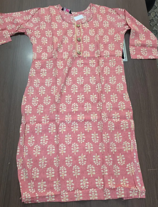 Pink_Floral_Print_Straight_Kurta_Pant_set_for_Women_&_Girls