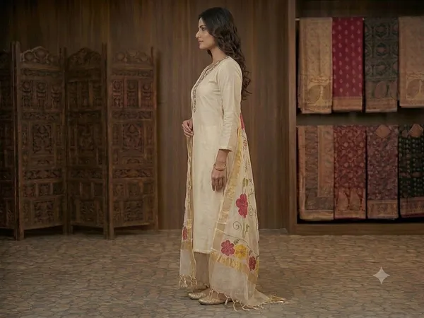 Ivory_Floral_Embroidered_Kurta_Pant_Dupatta_Set_for_Women_&_Girls