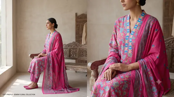 Pink_Floral_Print_Straight_Kurta_Pant_Dupatta_Set_For_Women
