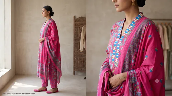 Pink_Floral_Print_Straight_Kurta_Pant_Dupatta_Set_For_Women