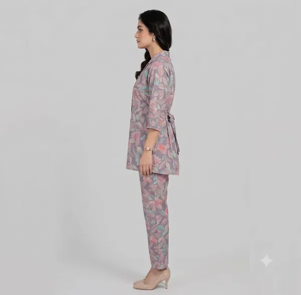 Grey_Floral_Print_Fit_Co-Ord_Set_For_Women