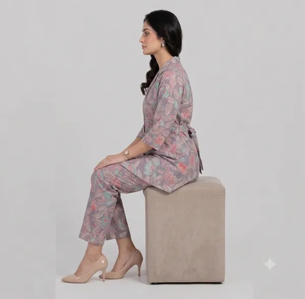 Grey_Floral_Print_Fit_Co-Ord_Set_For_Women