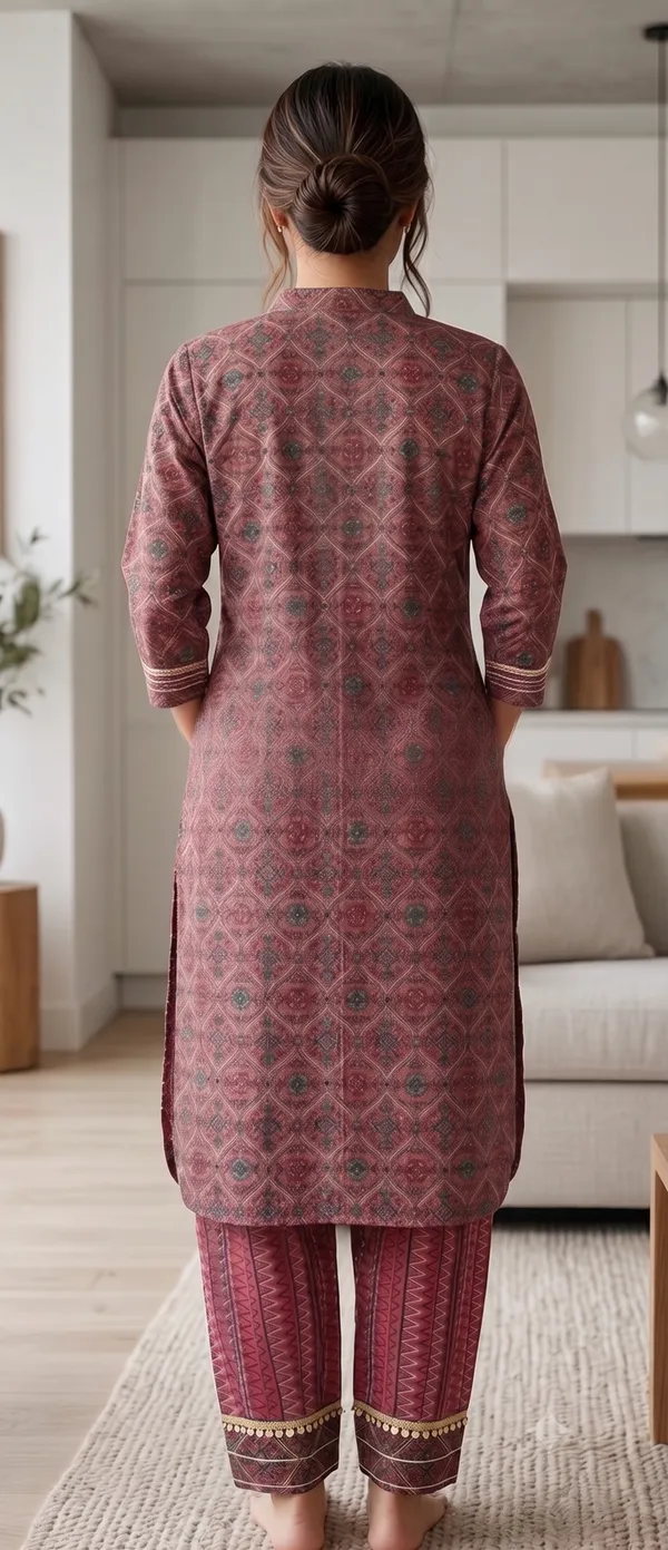Pink_Printed_Afghani_Kurti_Salwar_Set_For_Women_&_Girls