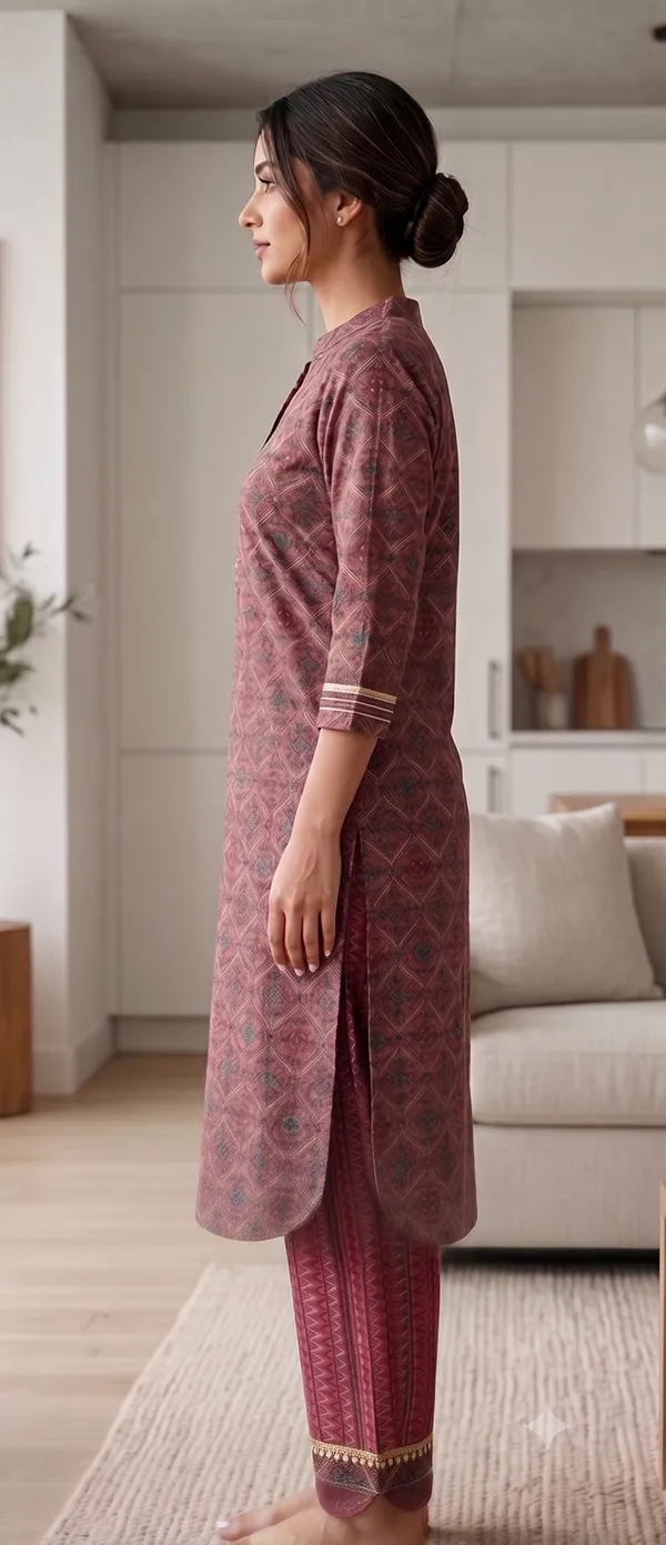 Pink_Printed_Afghani_Kurti_Salwar_Set_For_Women_&_Girls