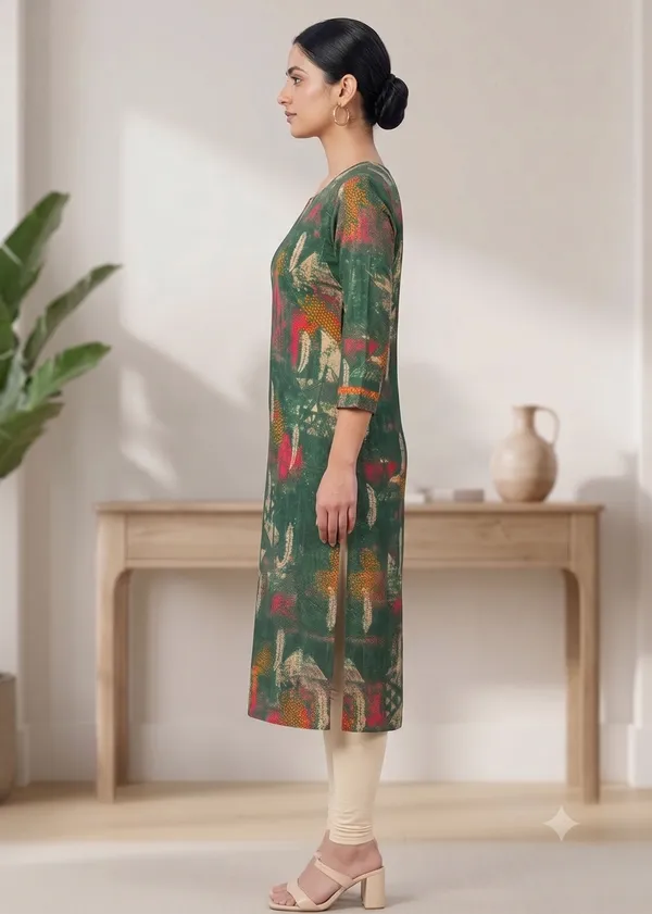 Green_Printed_Straight_Kurta_For_Women_&_Girls