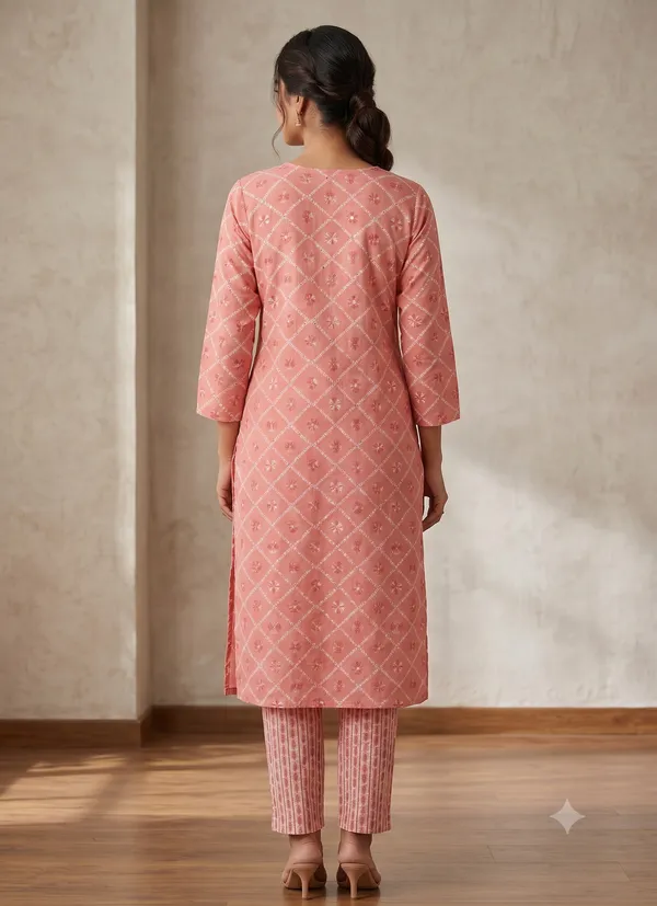 Pink_Printed_Straight_Kurta_Pant_Set_For_Women_&_Girls