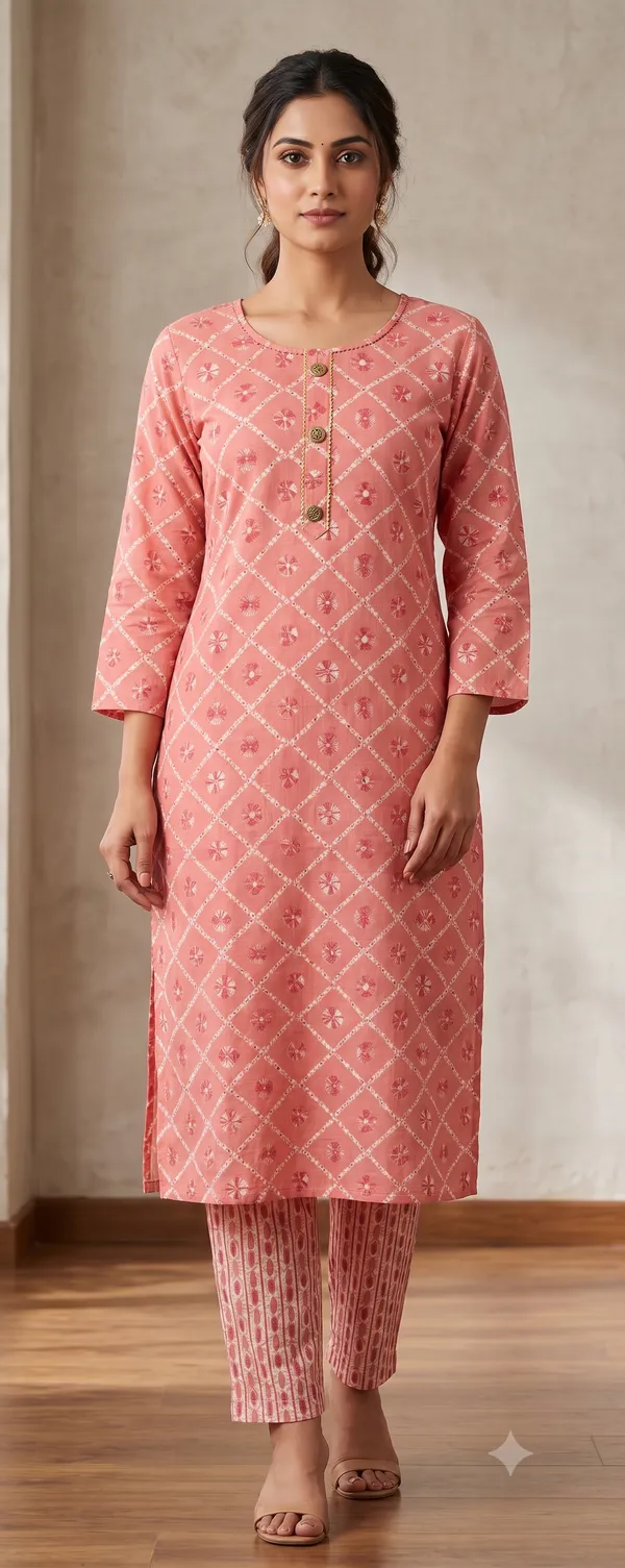 Pink_Printed_Straight_Kurta_Pant_Set_For_Women_&_Girls