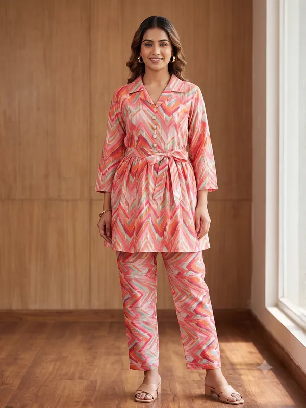Multicolor_Printed_Flared_Co-Ord_Set_For_Women_&_Girls