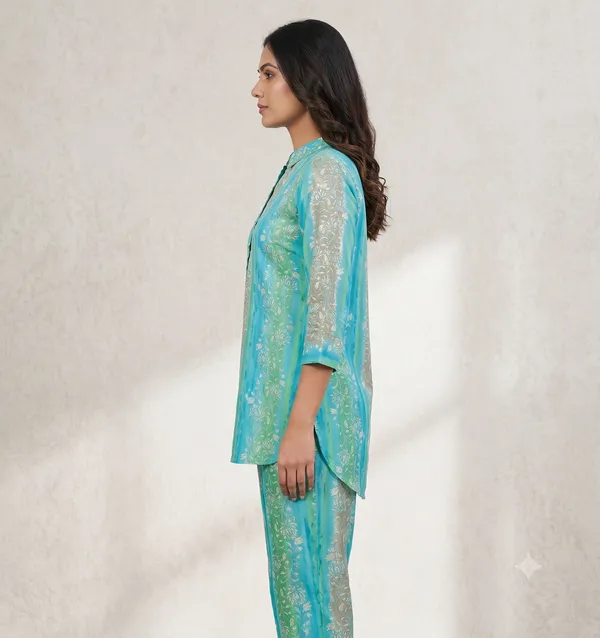 Turquoise_Floral_Print_Co-Ord_Set_For_Women_&_Girls