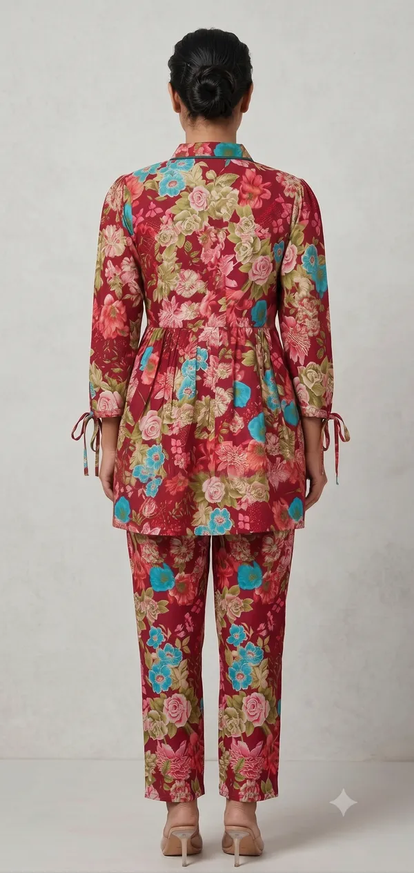 Red_Floral_Collared_Co-Ord_Set_For_Women_&_Girls