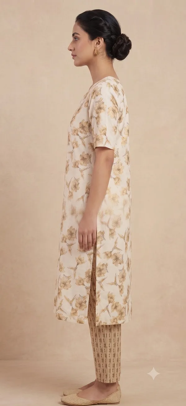 Off_White_Cotton_Straight_Kurti_Pant_Set_For_Women