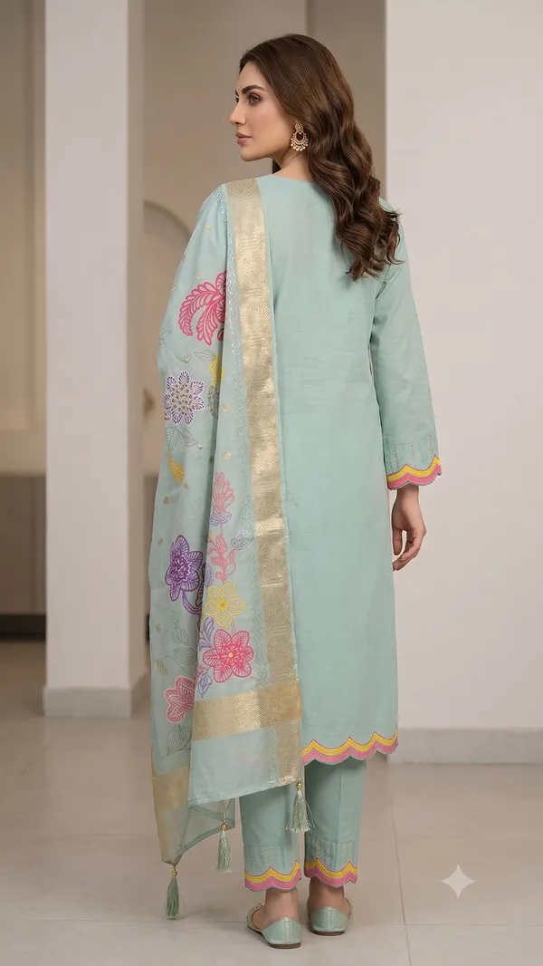 Mint_Green_Floral_Kurta_Pant_Dupatta_Set_For_Women_&_Girls