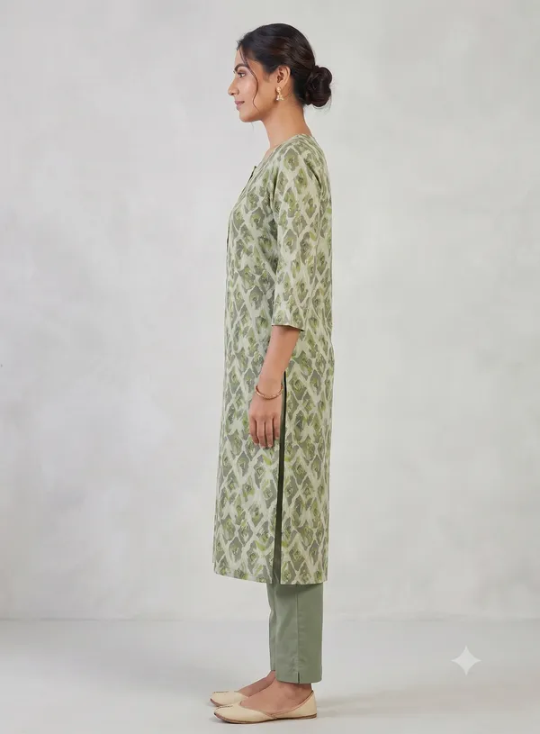 Green_Printed_Straight_Kurta_For_Women_&_Girls