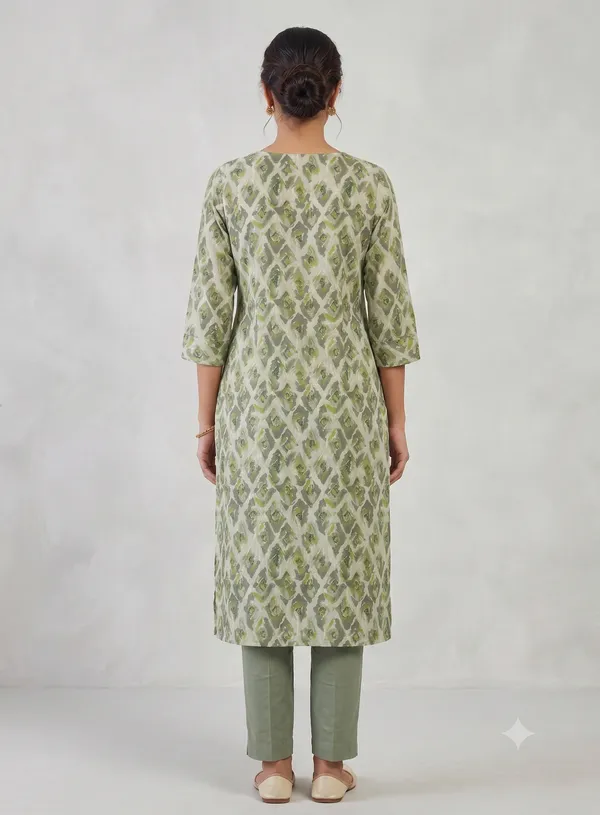 Green_Printed_Straight_Kurta_For_Women_&_Girls