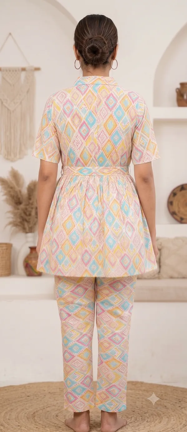 Multicolor_Geometric_Print_Flared_Co-Ord_Set_For_Women_&_Girls