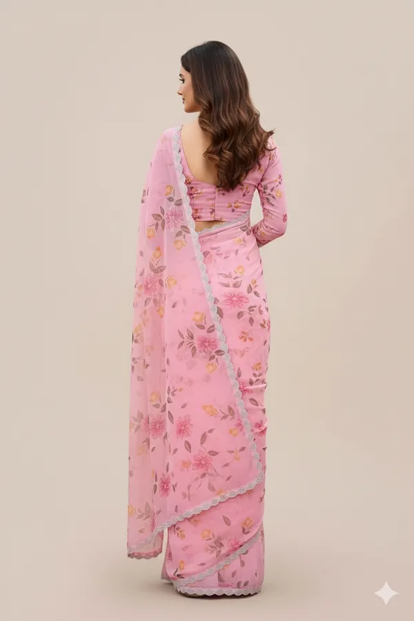 Pink_Georgette_Saree_For_Women