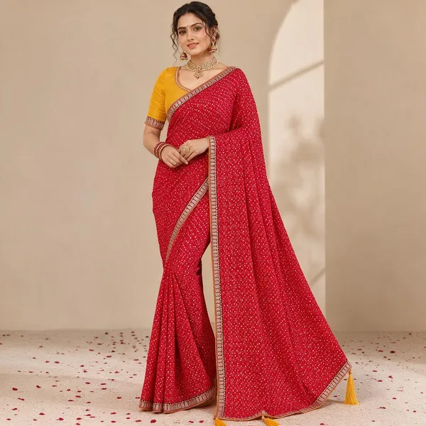 Red_Georgette_Saree_For_Women