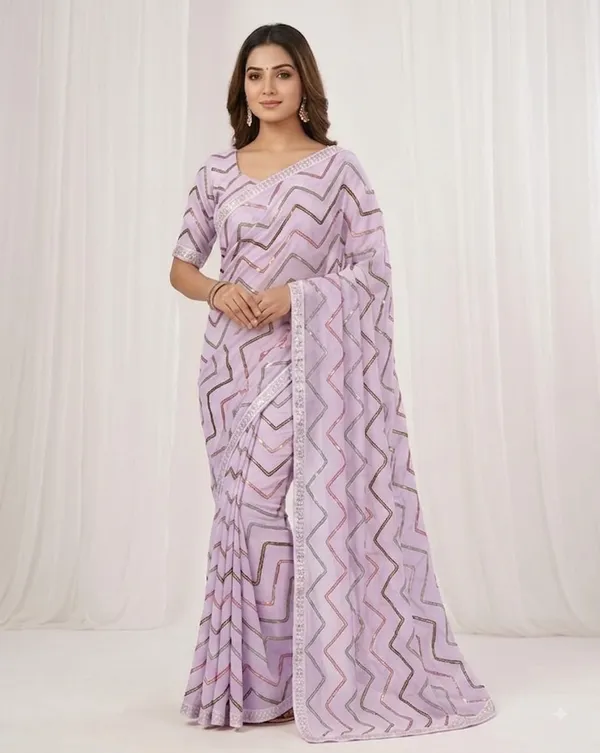 Lavender_Georgette_Saree_For_Women
