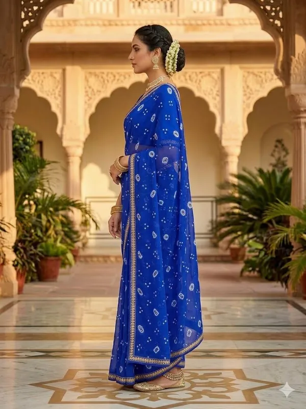 Blue_Georgette_Saree_For_Women