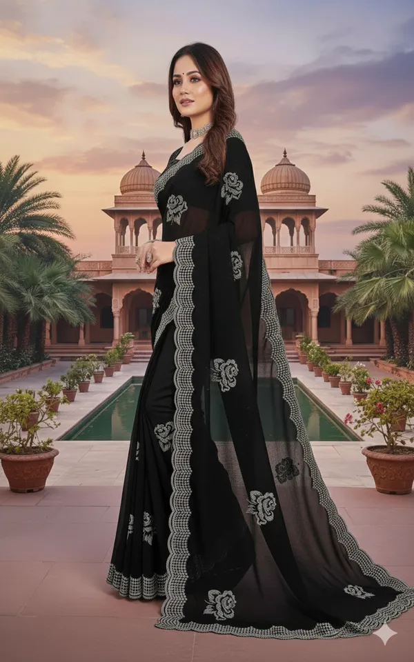 Black_Georgette_Saree_For_Women