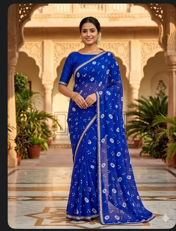 Blue_Georgette_Saree_For_Women