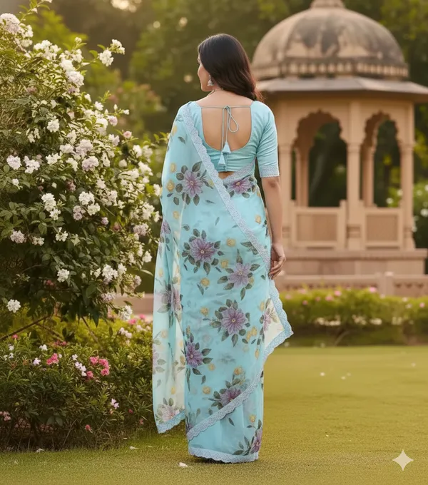 Light_Blue_Georgette_Saree_For_Women