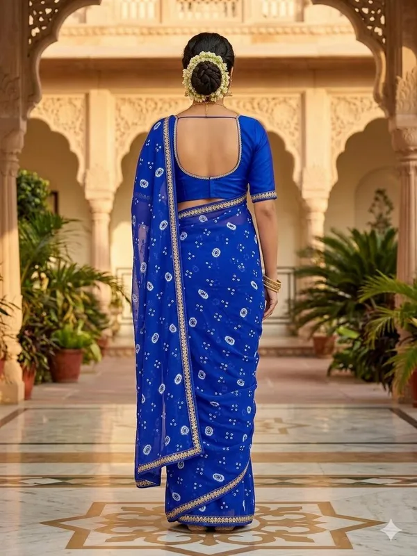 Blue_Georgette_Saree_For_Women