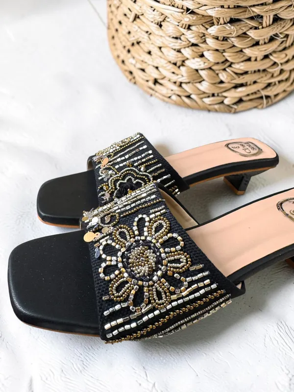 Black_Leather_Slider_Heels_For_Women