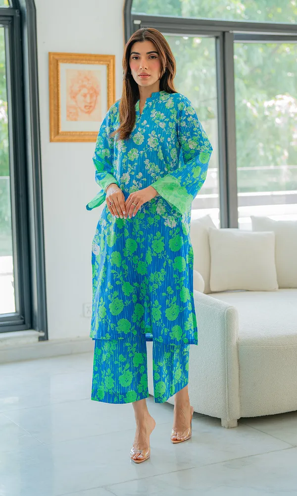 Blue_Floral_Straight_Kurta_Set_for_Women