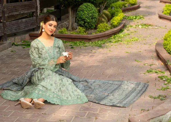 Green_Floral_Print_Anarkali_Suit_Set_for_Women
