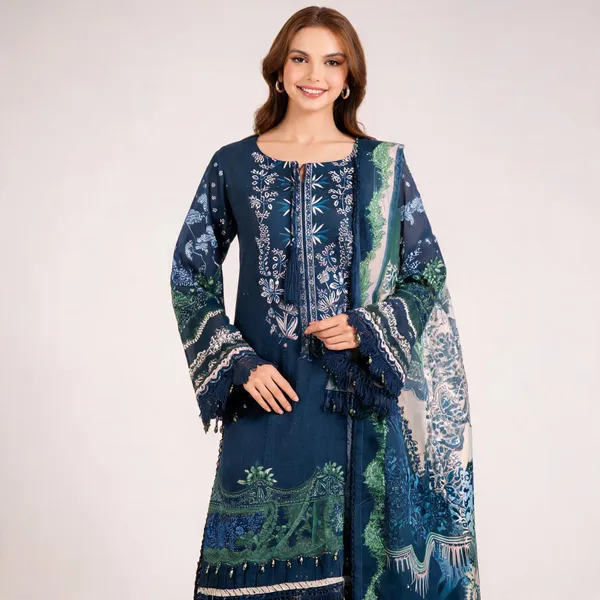 Navy_Lawn_Chiffon_Stitched_Printed_Ethnic_Suit_Set_For_Women