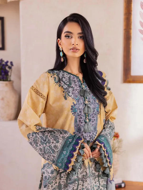 Mustard_Printed_Straight_Kurta_Set_for_Women