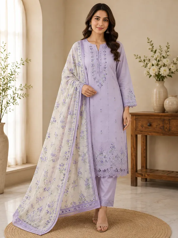 Lavender_Printed_Lawn_Unstitched_Floral_Ethnic_Suit_Set_For_Women
