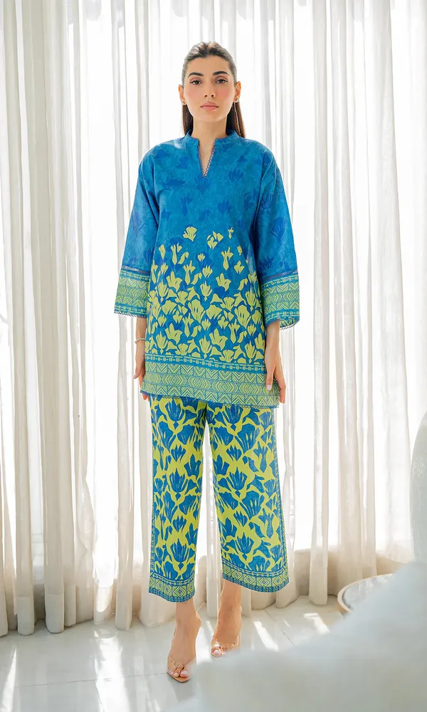 Blue_Floral_Straight_Kurta_Set_for_Women