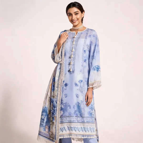 Blue_Lawn_Floral_Printed_Unstitched_Kurta_Set_For_Women