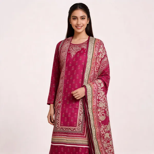 Magenta_Printed_Lawn_Unstitched_Floral_Ethnic_Suit_Set_For_Women