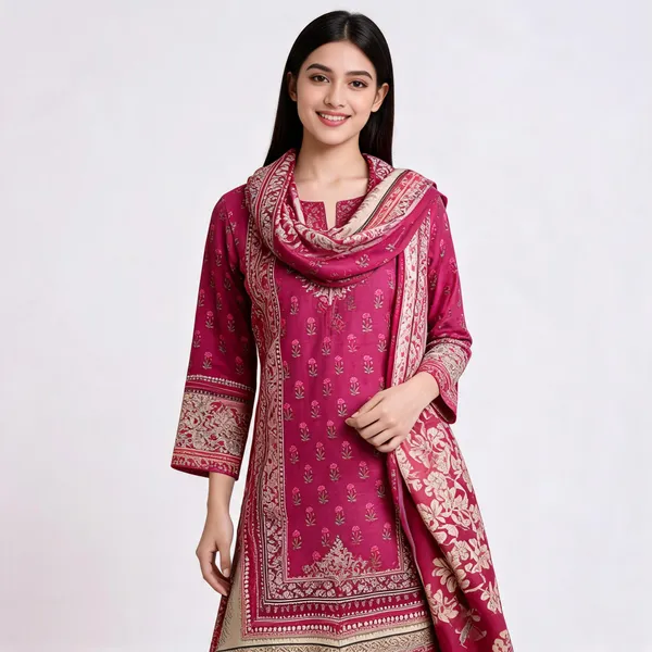 Magenta_Printed_Lawn_Unstitched_Floral_Ethnic_Suit_Set_For_Women