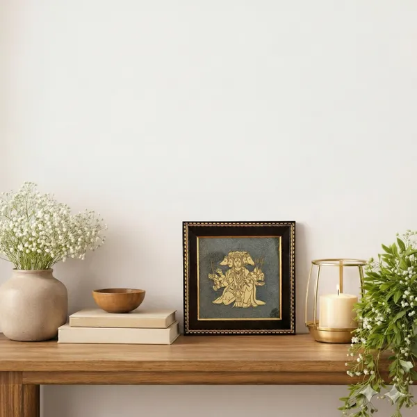 Pyrite_Frame_With_Panchmukhi_Hanuman_Ji