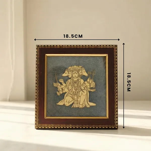 Pyrite_Frame_With_Panchmukhi_Hanuman_Ji