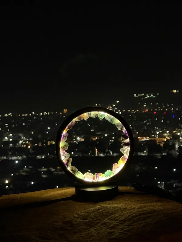 Mani_Maya_Multi_Crystal_Circular_Led_Lamp