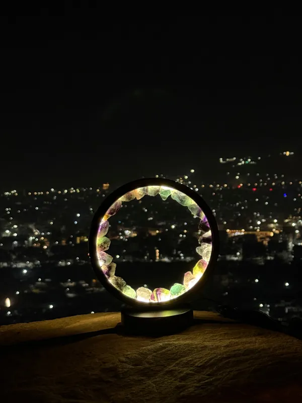 Mani_Maya_Multi_Crystal_Circular_Led_Lamp