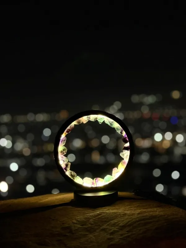 Mani_Maya_Multi_Crystal_Circular_Led_Lamp
